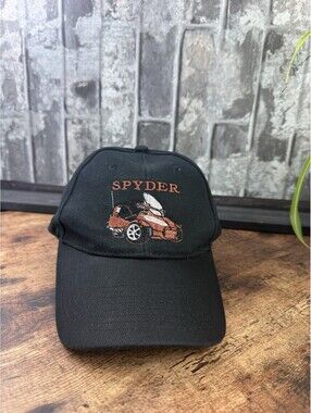 Spyder Roadster Embroidered Adjustable Baseball Cap Black Orange Snapback Hat